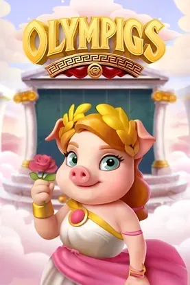 OlymPigs cartoon slot with pig goddess and clouds